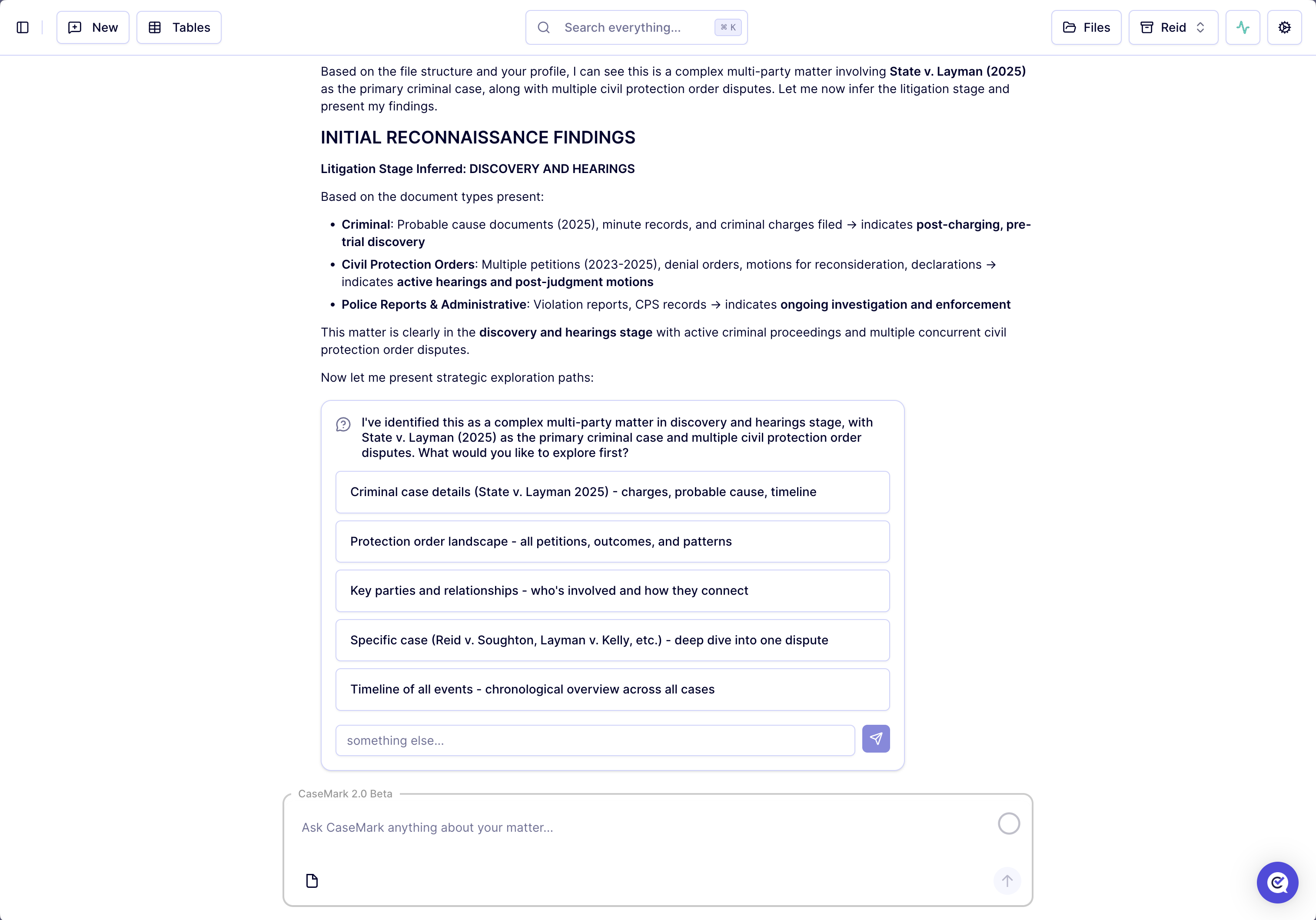 CaseMark Explore Platform