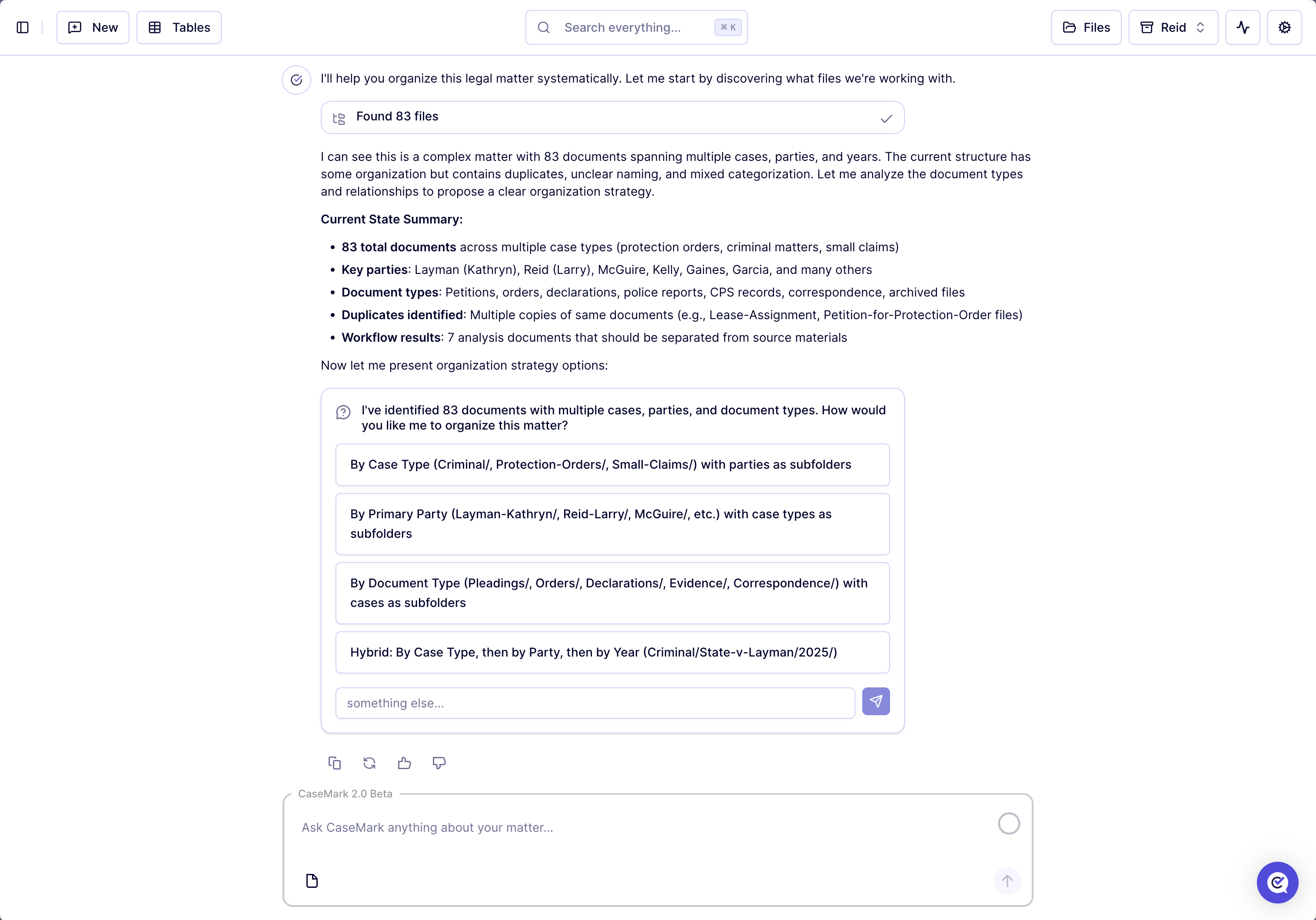 CaseMark Organize Platform